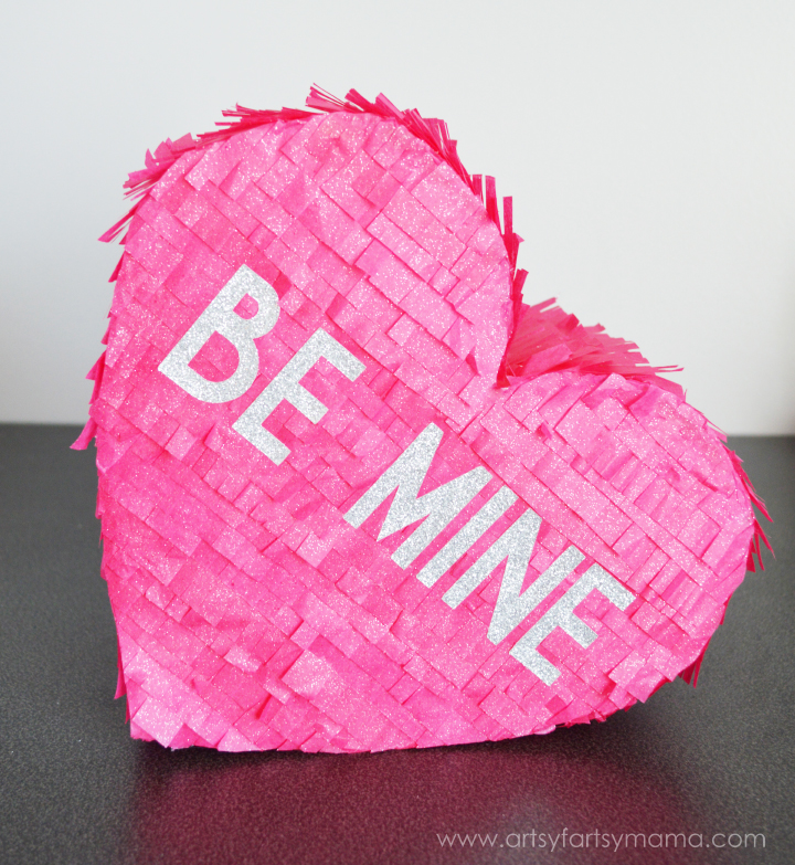 Faux Valentine Piñata Tutorial at artsyfartsymama.com #MakeItFunCrafts