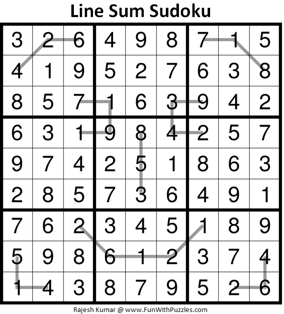 Line Sum Sudoku (Daily Sudoku League 225)