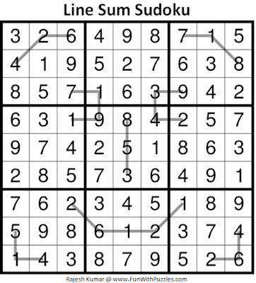 Answer of Line Sum Sudoku (Daily Sudoku League #225)