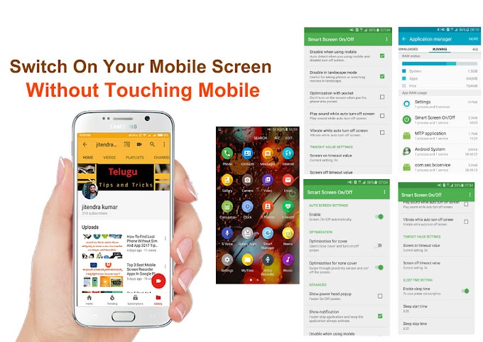 Switch On/Off Your Mobile Screen Without Touching Mobile ||Telugu Tips ...