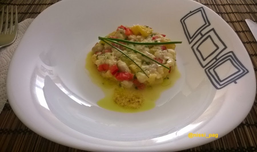 Tartar de lubina a la naranja