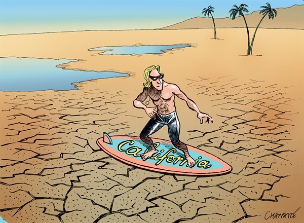 Les Tours de Laliberté: Caricature Californie et sécheresse