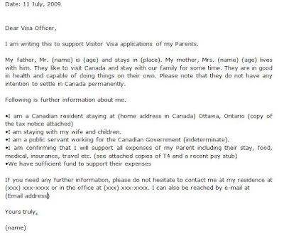 family visit visa request letter to company