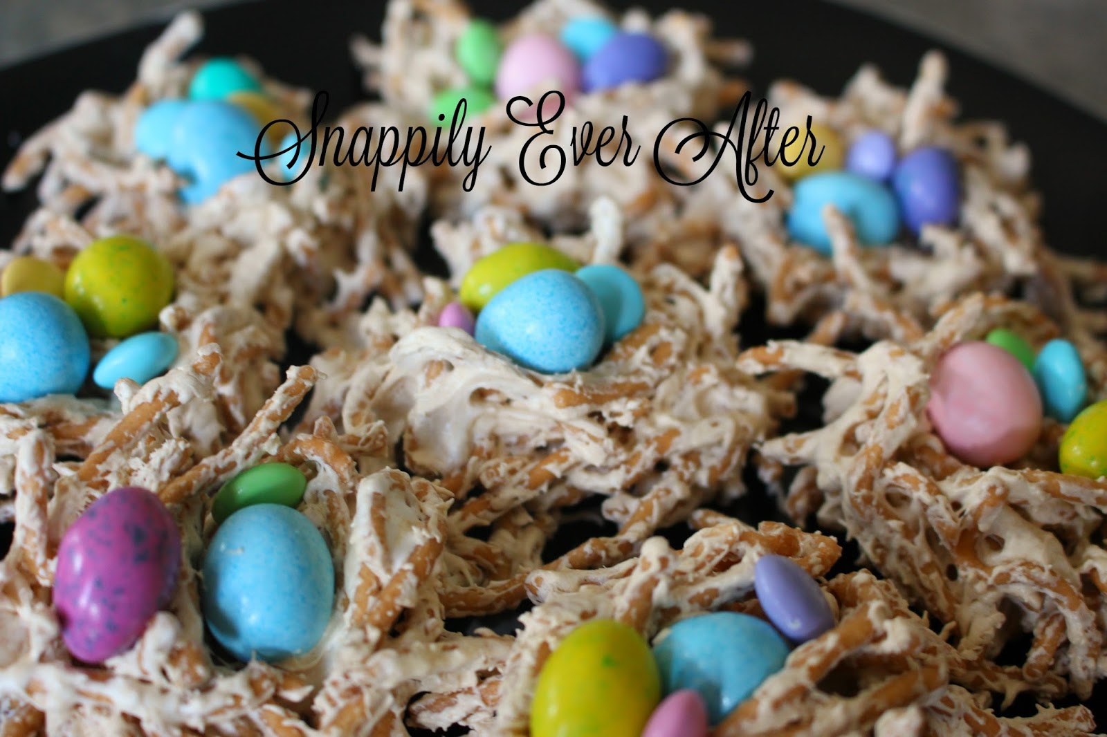Snappily Ever After Marshmallow Bird Nests with Chow Mein Noodles