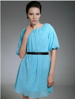 Mini Sheath Chiffon Dress with Scoop and Middle Sleeve Style