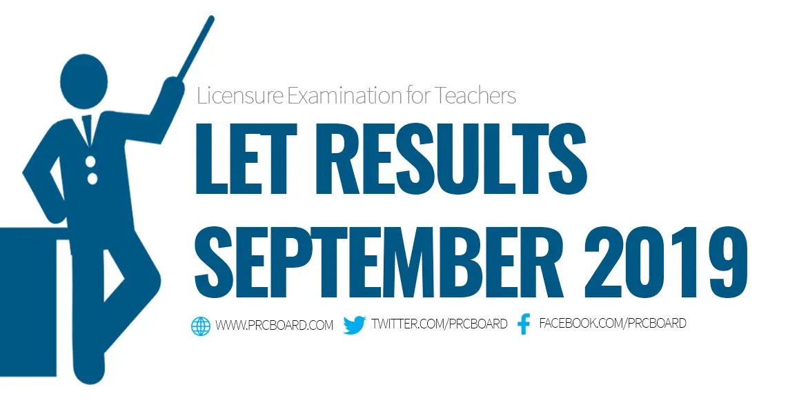 List Of Passers September 2019 Let Results Teachers Board Exam