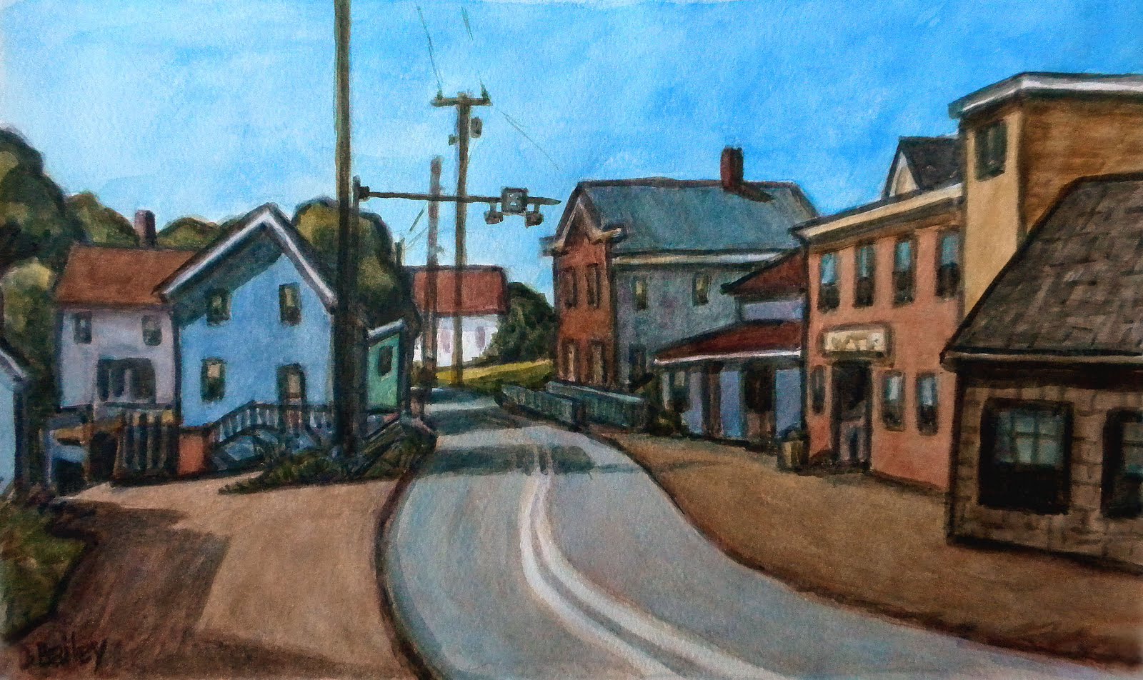 Dennis Bailey Paintings The Gut, South Bristol Maine