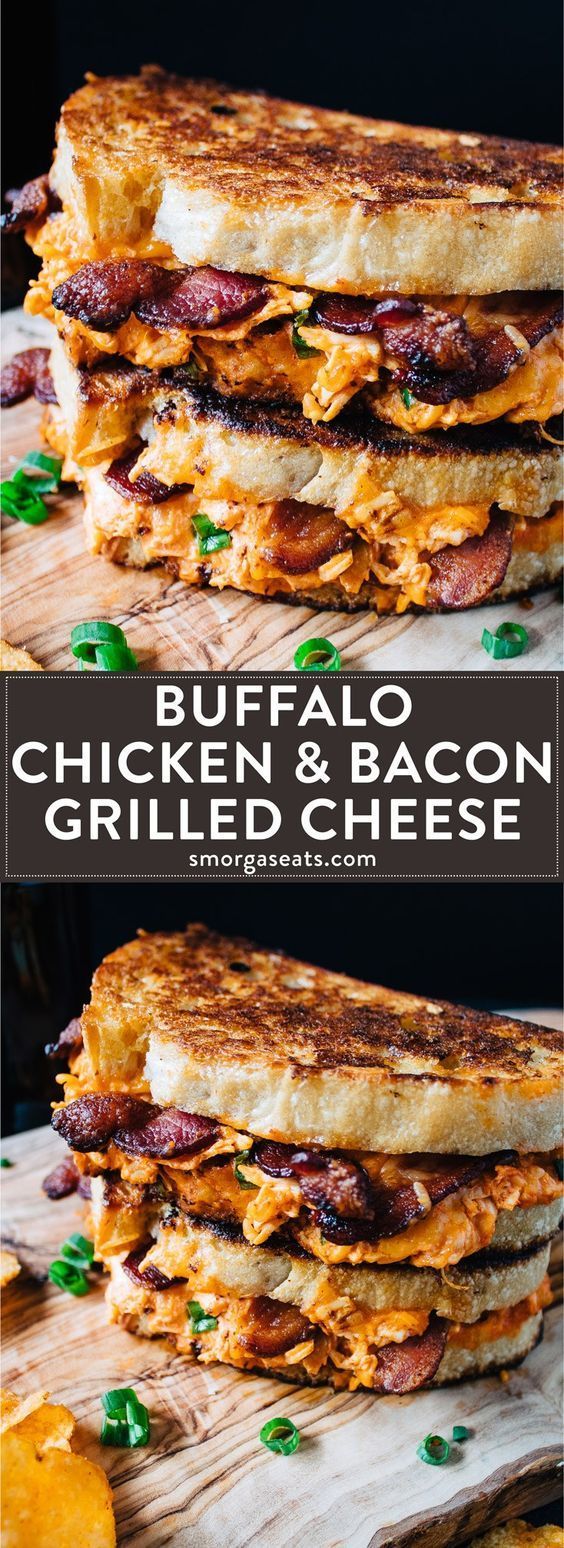 Recipe hot buffalo chicken and bacon grilled cheese Recipes Blog