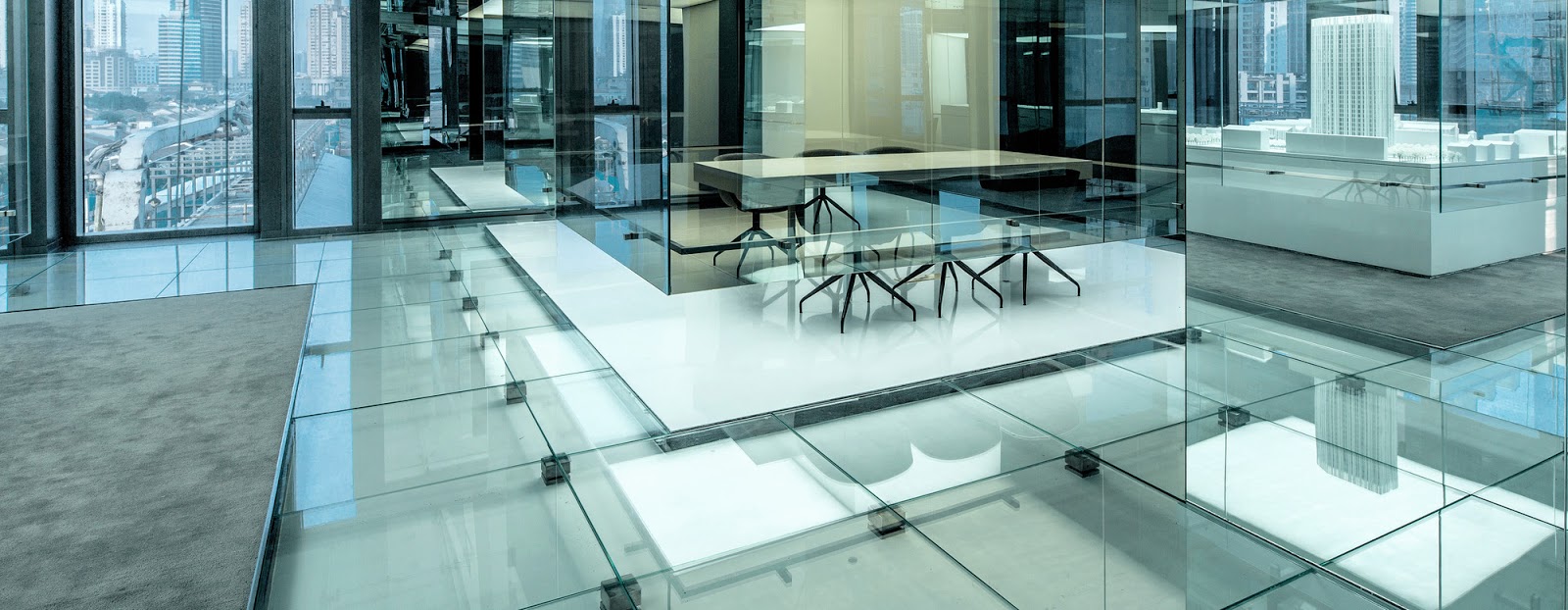 Glass walls for office