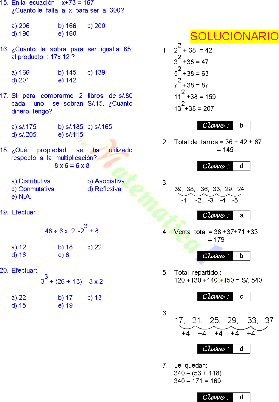 Matematicas Problemas Resueltos De Tercero De Primaria Pdf