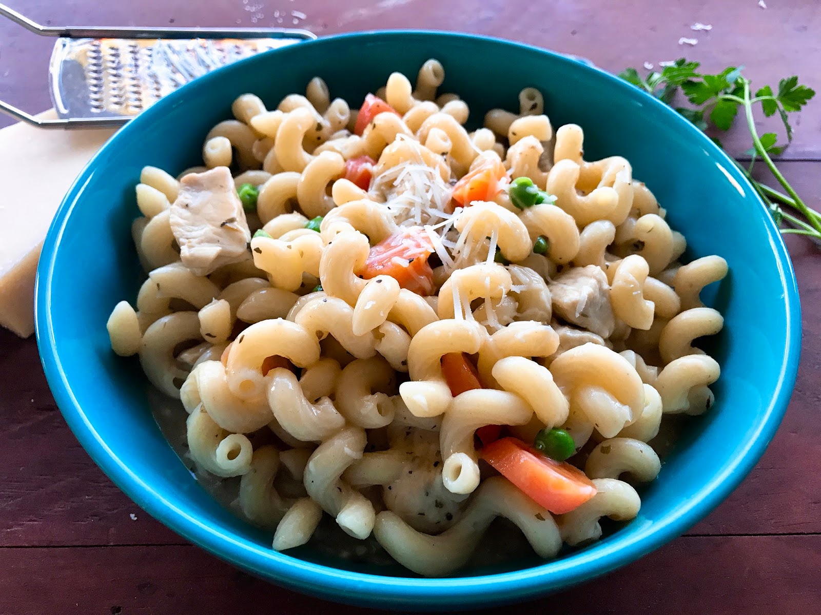 Hearty Chicken Noodle Stew with Parmesan Rind