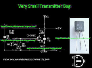 FREE CIRCUIT DIAGRAMS 4U: Very simple FM Transmitter Bug