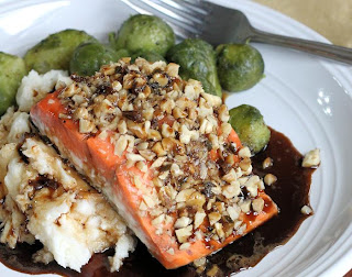 Walnut Crusted Salmon with Guinness Reduction | St. Patricks Day Recipe