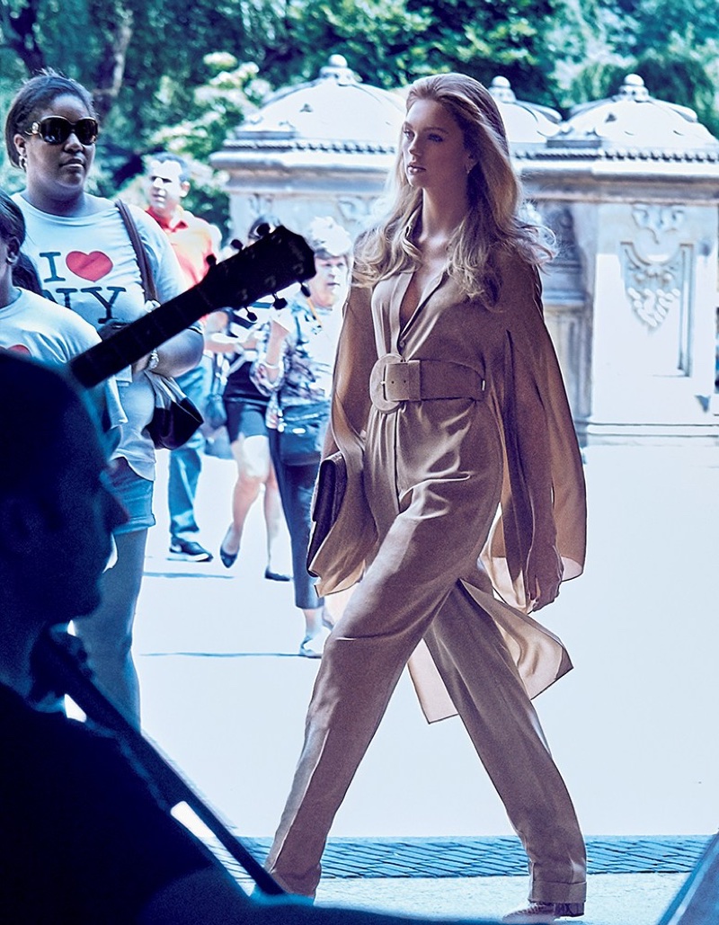 Romee Strijd poses for Vogue Japan in Michael Kors designs