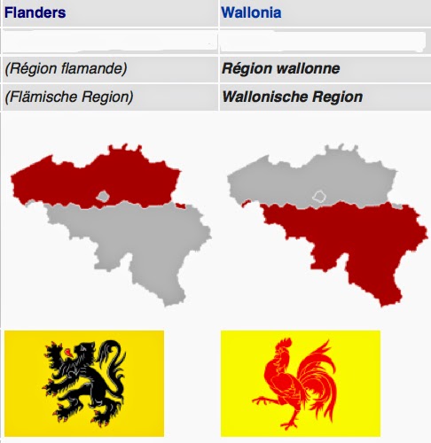 Карта бельгии валлония