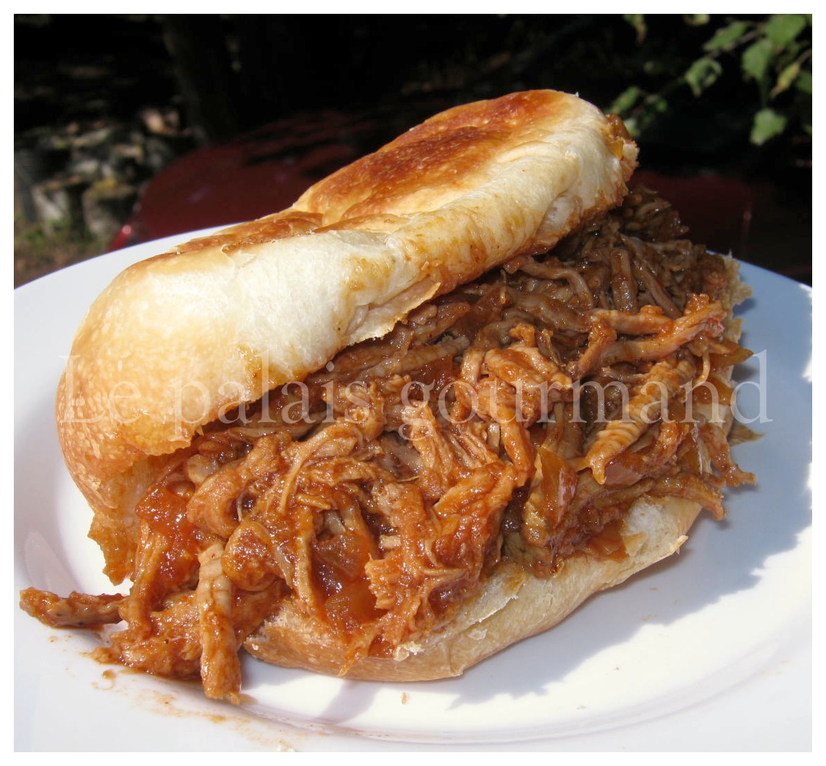 Le palais gourmand Porc effiloché sauce barbecue à la mijoteuse
