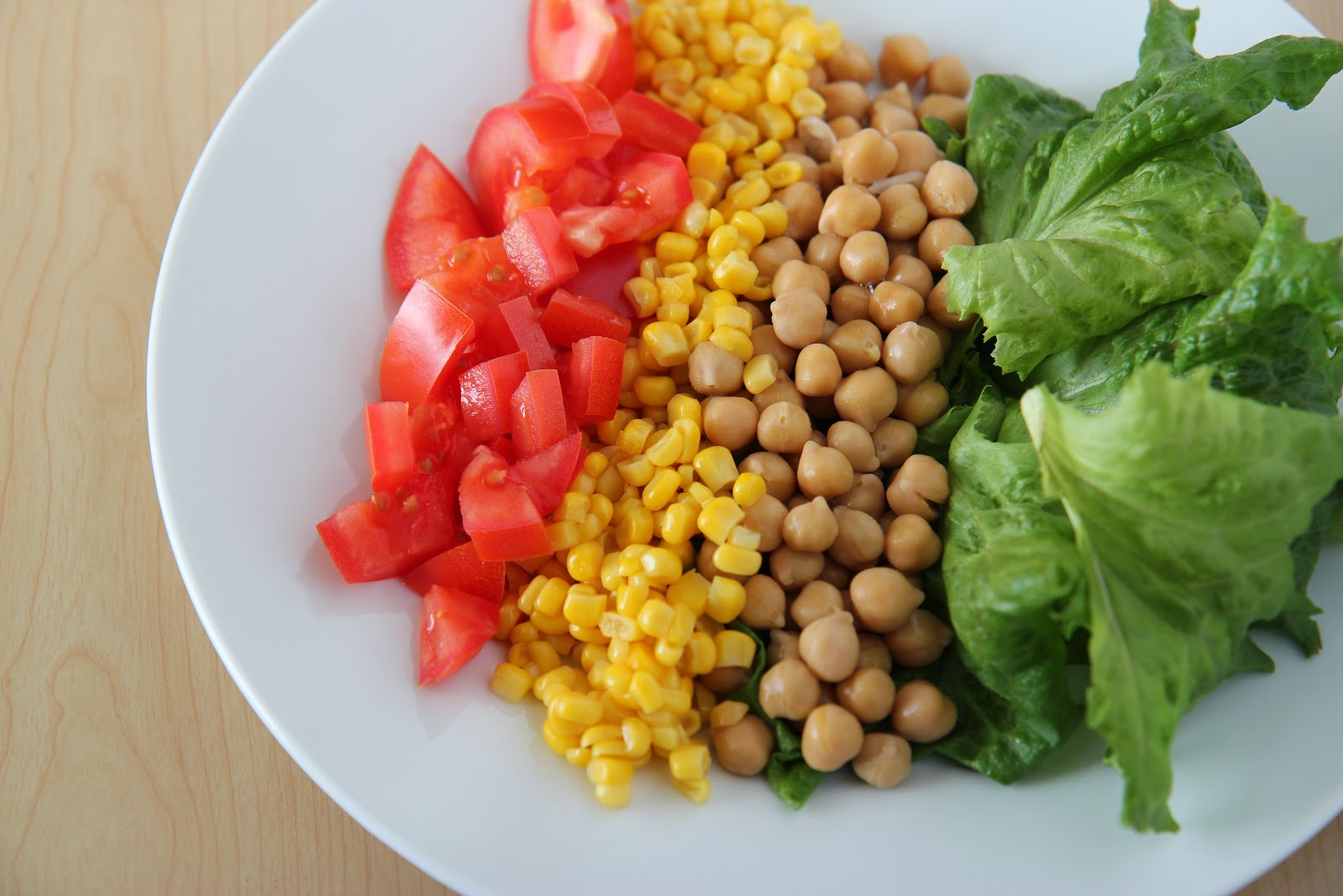 This Crunchy Organic Corn and Chickpea Cobb Salad is a breeze to make -- and delicious, too!