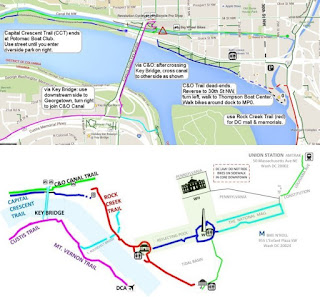 bike DC Pittsburgh trail guide map