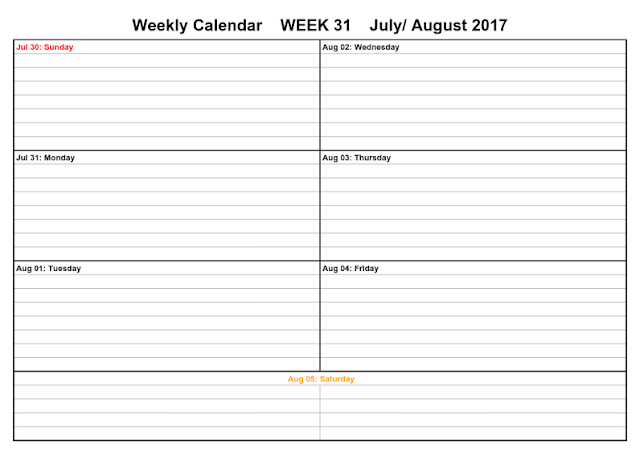 August 2017 Printable Calendar, August 2017 Calendar, August 2017 Calendar Printable, August 2017 Calendar Template, Free August 2017 Calendar, August Calendar 2017