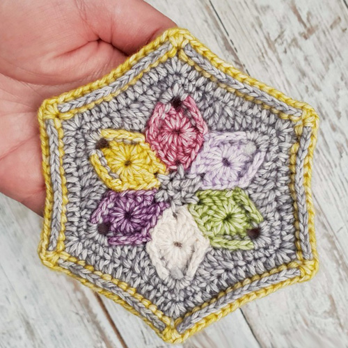 Six Degrees of Separation - Crochet Coaster Free Pattern