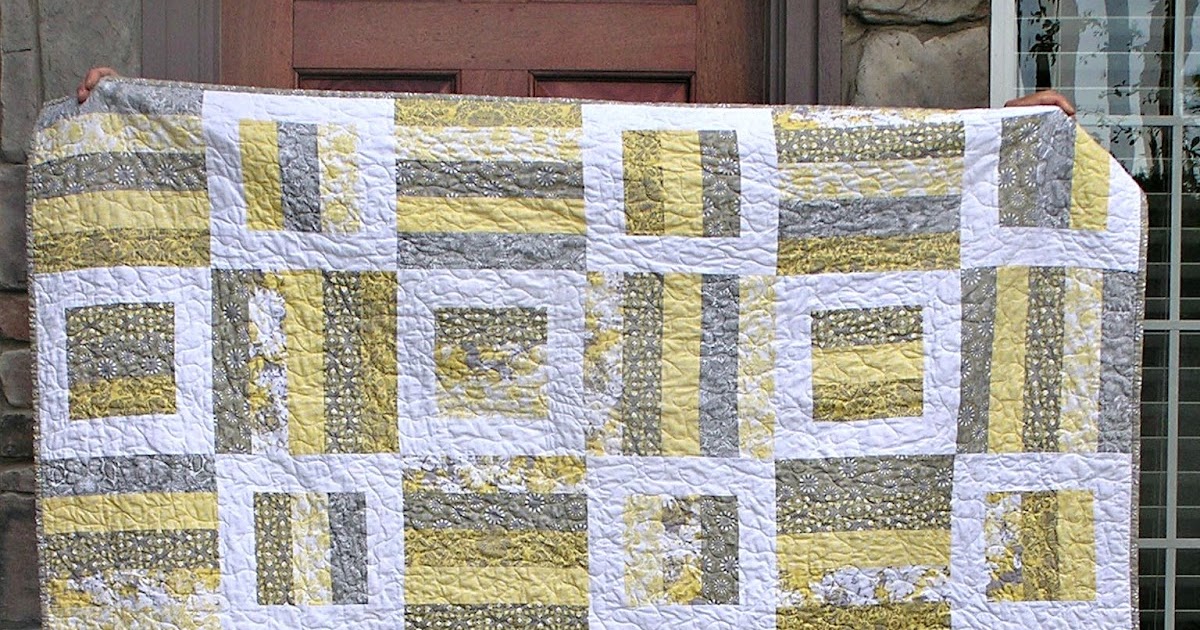 The Fleming's Nine Gray and Yellow Quilt