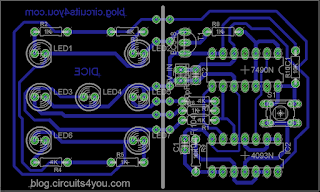 Electronic Dice PCB Layout