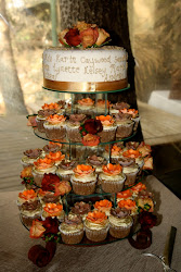 cakes cupcakes fall cupcake cake cherry huge table choc colors carrot frosting cheese cream center reception tower discover