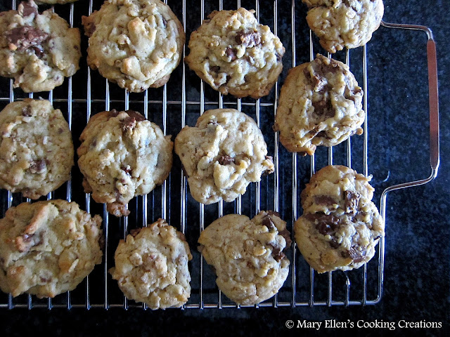 Chocolate chip cookies with a twist - crispy rice cereal! Easy and delicious, fun to make with kids.