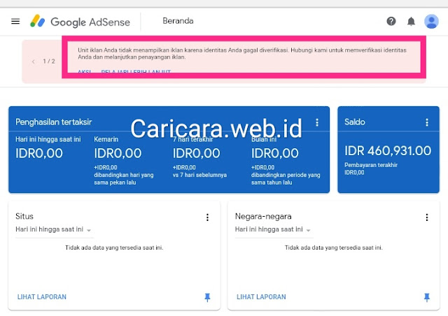 Cara Mengatasi Akun Adsense yang Gagal Verifikasi ktp Cara Mengatasi Akun Adsense yang Gagal Verifikasi ktp