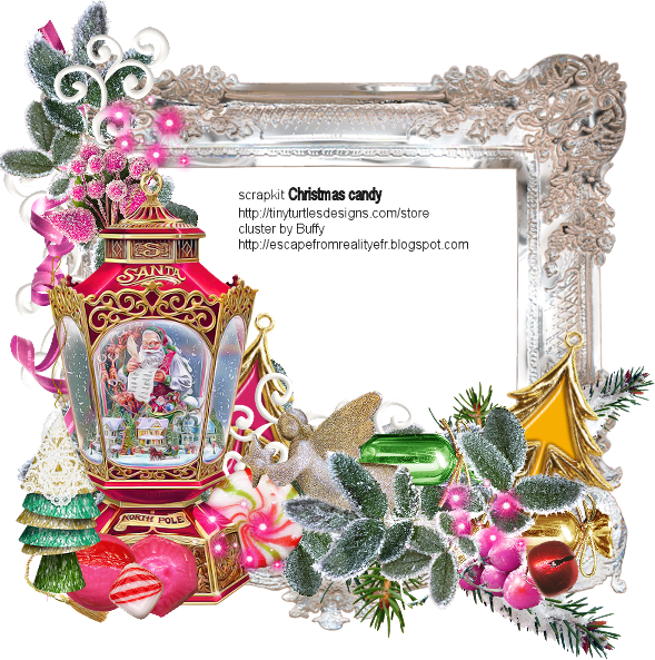 Escape From Reality Blog FTU 'Christmas Candy' Cluster & Cluster Frames