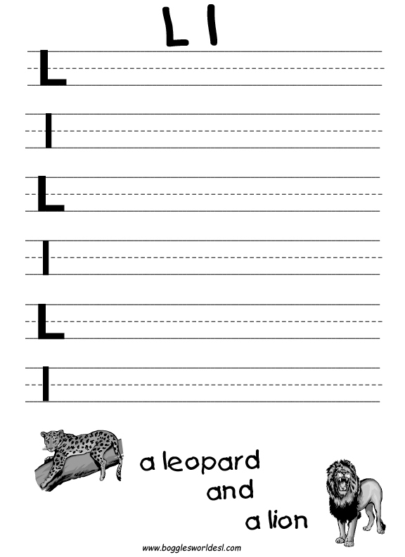 Have Fun Learning English: The letter L