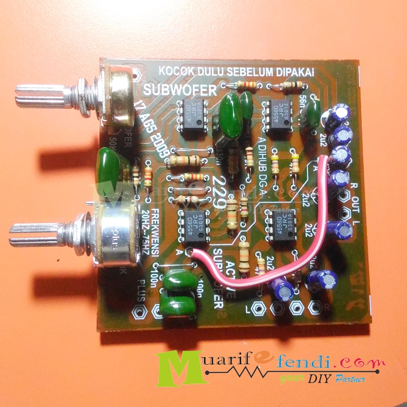 JUAL KIT Aktif Subwoofer filter Aktif Crossover Your Diy Partner
