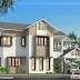 Beautiful sloping roof home design - 2675 Sq. Ft.