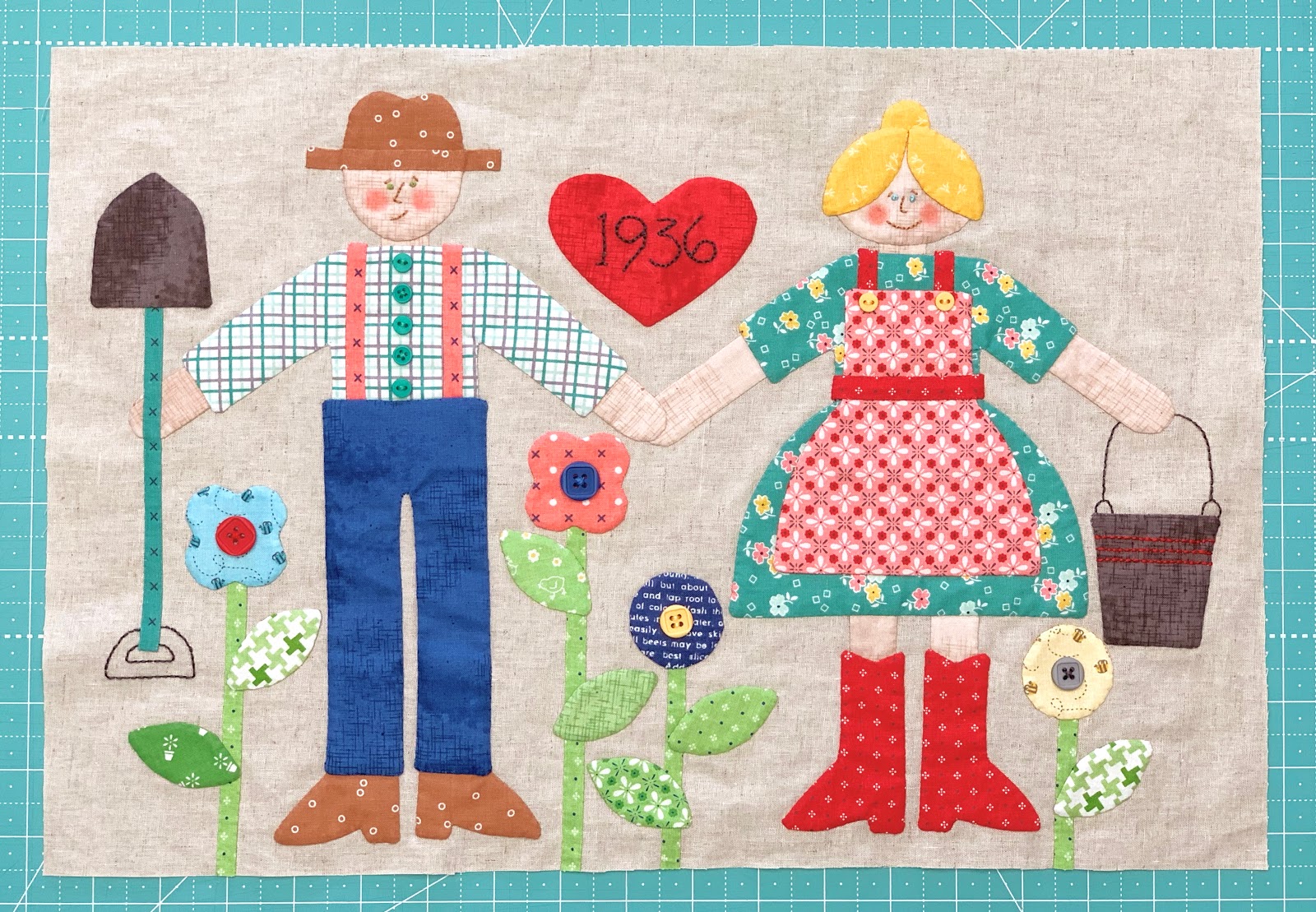 Bee In My Bonnet Farm Sweet Farm Sew Along Week Eight Mr And Mrs Farmer Block