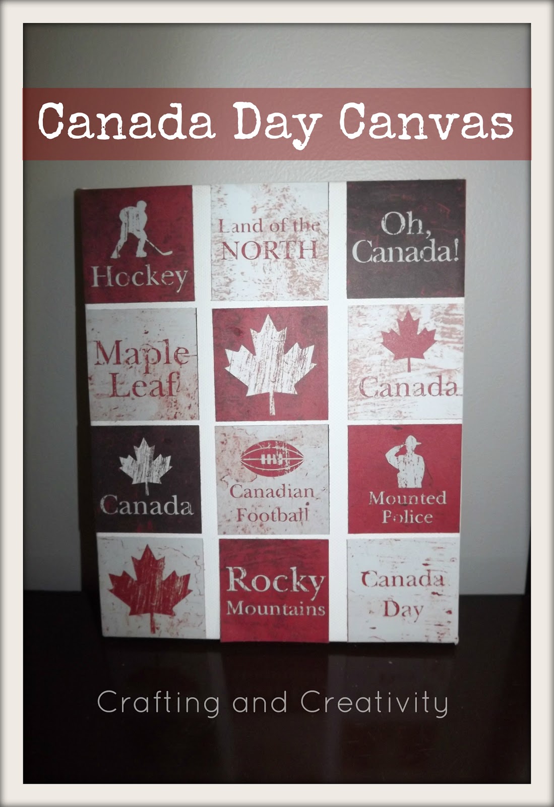 Crafting and Creativity Canada Day Canvas