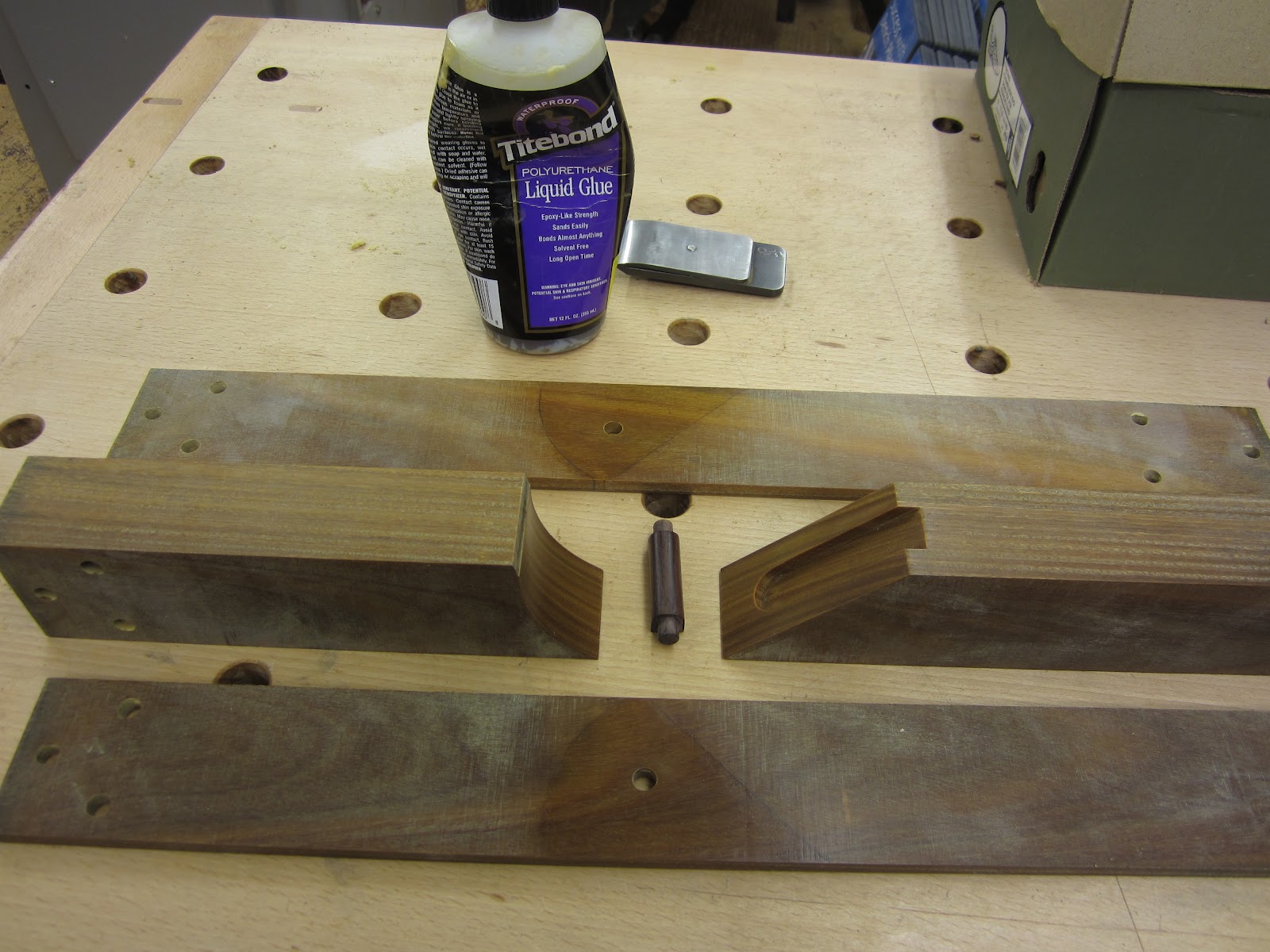 David Barron Furniture Shooting Board Plane in Lignum Vitae