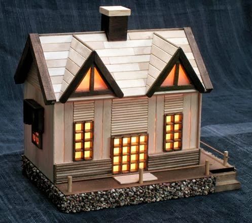 20 contoh kerajinan  miniatur rumah  dari  stik  es  krim  Hal 