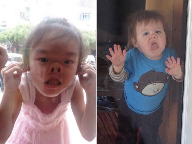 нос стекло. ребенок прислонился к стеклу. собака носом в стекло. лицо за стеклом. врезался в стеклянную дверь.