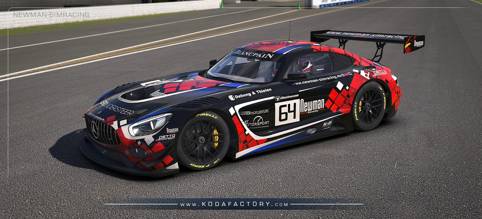 Newman Simracing Mercedes Amg Gt3 Iracing Koda Factory