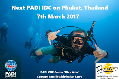 Next PADI IDC on Phuket, Thailand starts 7th March