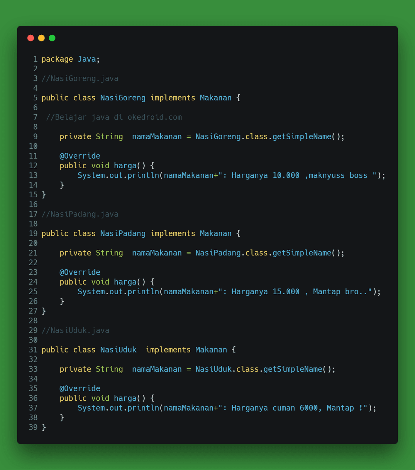 Belajar Abstract Factory Pattern Pada Jadwal Java - Java Media Kita