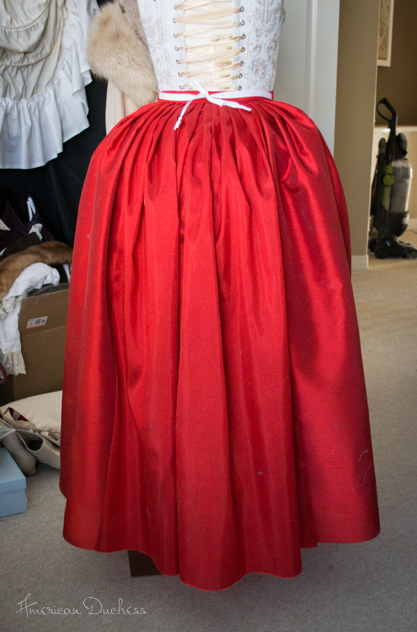 18th c. Red Petticoat ReFashion American Duchess