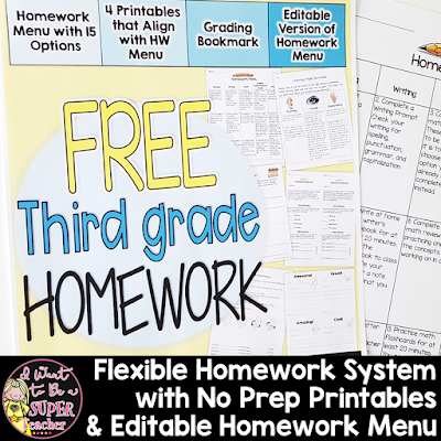 https://www.teacherspayteachers.com/Product/Third-Grade-Homework-Freebie-4-NO-PREP-Printables-Editable-Homework-Menu-2802386?utm_source=ST%20Blog&utm_campaign=HW%20Blog%20Post%20Freebie%20Pic