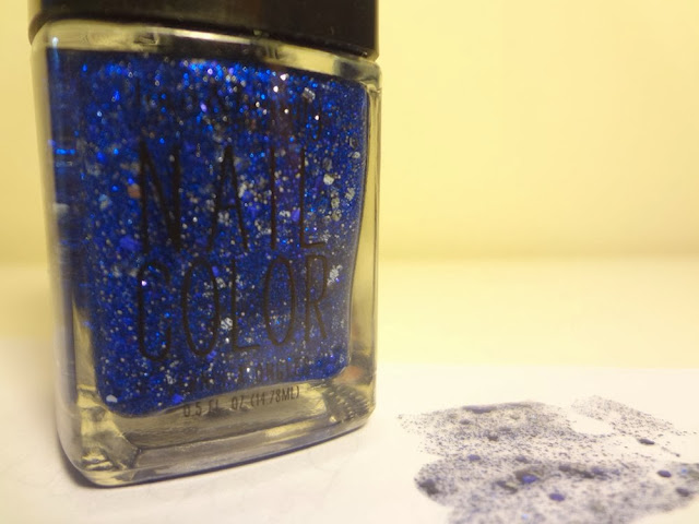 Forever21 nail polish, blue and silver glitter
