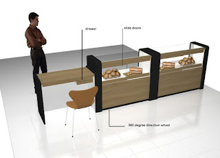 Furniture Semarang - Etalase Display Roti dengan Pemanas