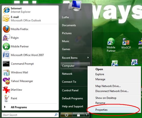Windows Windows Properties