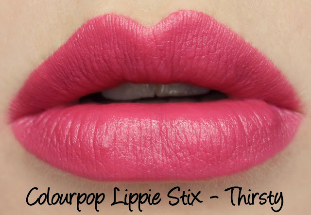 ColourPop Lippie Stix - Thirsty Swatches & Review