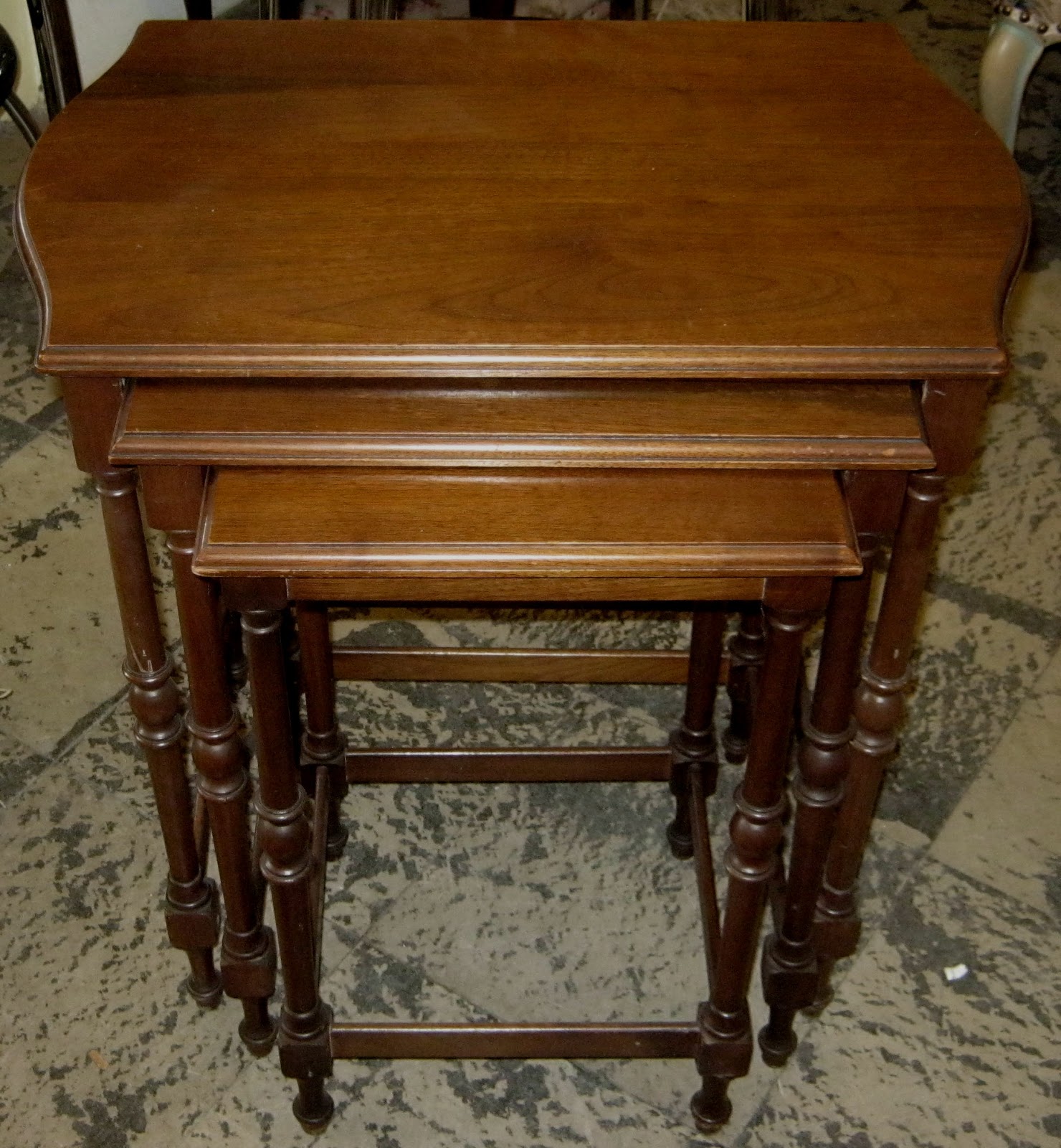 Funk & Gruven AZ SET OF 3 WALNUT NESTING TABLES