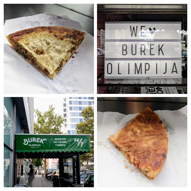 What to eat in Ljubljana Slovenia: Burek Olimpija