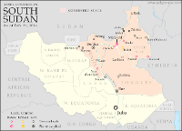 Map of rebel control in South Sudan's civil war as of February 2014